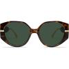 imageSOJOS Trendy Round Sunglasses For Womens Square Retro Women Cute UV400 Sun Glasses SJ2326TortoiseGreen