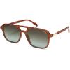 imageSOJOS Retro Aviator Sunglasses for Women MenTrendy Rectangle Womens Mens Shades Sun Glasses SJ2202Orange Tortoise FrameGrey Grading Lens