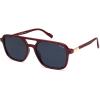 imageSOJOS Retro Aviator Sunglasses for Women MenTrendy Rectangle Womens Mens Shades Sun Glasses SJ2202Red FrameBlue Lens