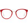 imageSOJOS Retro Round TR90 Blue Light Reading Glasses Womens Mens Readers Computer Glasses Eyewear Frame SJ9001C3 Clear Red Frame