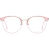 imageSOJOS Retro Round TR90 Blue Light Reading Glasses Womens Mens Readers Computer Glasses Eyewear Frame SJ9001C4 Clear Pink Frame