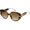 imageSOJOS Trendy Round Sunglasses For Womens Square Retro Women Cute UV400 Sun Glasses SJ2326TortoiseBrowing Grading