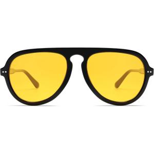 imageSOJOS Retro Aviator Sunglasses Womens Mens Vintage Plastic Frame Shades Lentes De Sol Para Mujer SJ2255Orange