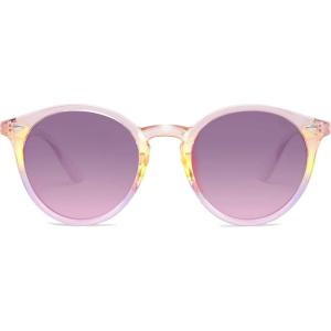 imageSOJOS Retro Round Polarized Sunglasses for Women Men Classic Vintage Sunnies SJ2069PinkPurple