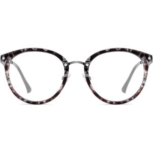 imageSOJOS Retro Round TR90 Blue Light Reading Glasses Womens Mens Readers Computer Glasses Eyewear Frame SJ9001C10 Grey Tortoise Frame