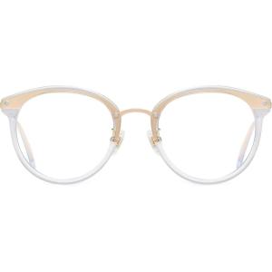 imageSOJOS Retro Round TR90 Blue Light Reading Glasses Womens Mens Readers Computer Glasses Eyewear Frame SJ9001C7 Clear Frame