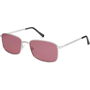 imageSOJOS Retro Vintage Rectangle Polarized Sunglasses Mens Womens Classic UV400 Metal Sunnies SJ1215SilverBurgundy