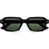 imageSOJOS Retro Trendy Polarized Sunglasses for Men Women Vintage Square Mens Shades SJ2397Black Frame Green Lens