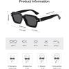imageSOJOS Retro Trendy Polarized Sunglasses for Men Women Vintage Square Mens Shades SJ2397Black Frame Grey Lens
