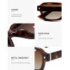 imageSOJOS Retro Trendy Polarized Sunglasses for Men Women Vintage Square Mens Shades SJ2397Tortoise Frame Brown Grading Lens