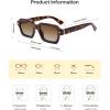 imageSOJOS Retro Trendy Polarized Sunglasses for Men Women Vintage Square Mens Shades SJ2397Tortoise Frame Brown Grading Lens
