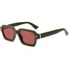 imageSOJOS Retro Trendy Polarized Sunglasses for Men Women Vintage Square Mens Shades SJ2397Green Frame Red Lens
