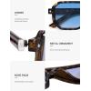 imageSOJOS Retro Polarized Square Aviator Sunglasses for Women Men Vintage 70s UV400 Protection Shade SJ2609Tortoise Blue Grading Lens