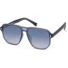 imageSOJOS Retro Polarized Hexagonal Aviator Sunglasses Womens Mens Trendy Rectangle UV400 Shades SJ2398BlackBlueBlue