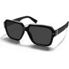 imageSOJOS Retro Polarized Hexagonal Aviator Sunglasses Womens Mens Trendy Rectangle UV400 Shades SJ2398BlackGrey