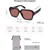 imageSOJOS Retro Polarized Hexagonal Aviator Sunglasses Womens Mens Trendy Rectangle UV400 Shades SJ2398BlackRed