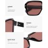 imageSOJOS Retro Polarized Hexagonal Aviator Sunglasses Womens Mens Trendy Rectangle UV400 Shades SJ2398BlackRed