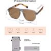 imageSOJOS Retro Polarized Hexagonal Aviator Sunglasses Womens Mens Trendy Rectangle UV400 Shades SJ2398TortoiseBrown