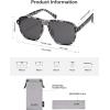 imageSOJOS Retro Polarized Hexagonal Aviator Sunglasses Womens Mens Trendy Rectangle UV400 Shades SJ2398TortoiseGrey