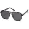 imageSOJOS Retro Polarized Hexagonal Aviator Sunglasses Womens Mens Trendy Rectangle UV400 Shades SJ2398TortoiseGrey