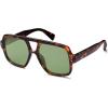 imageSOJOS Retro Square Polarized Aviator Sunglasses Womens Mens Trendy Vintage Aviators Shades SJ2613Brown TortoiseGreen