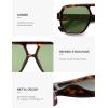 imageSOJOS Retro Square Polarized Aviator Sunglasses Womens Mens Trendy Vintage Aviators Shades SJ2613Brown TortoiseGreen