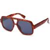 imageSOJOS Retro Square Polarized Aviator Sunglasses Womens Mens Trendy Vintage Aviators Shades SJ2613Caramel TortoiseBlue