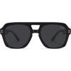 imageSOJOS Retro Trendy Polarized Aviator Sunglasses for Women Men Large Square Bold Pilot Shades SJ2385BlackGrey