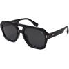 imageSOJOS Retro Trendy Polarized Aviator Sunglasses for Women Men Large Square Bold Pilot Shades SJ2385BlackGrey