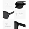 imageSOJOS Retro Trendy Polarized Aviator Sunglasses for Women Men Large Square Bold Pilot Shades SJ2385BlackGrey