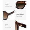 imageSOJOS Retro Trendy Polarized Aviator Sunglasses for Women Men Large Square Bold Pilot Shades SJ2385Brown TortoiseBrown