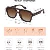 imageSOJOS Retro Trendy Polarized Aviator Sunglasses for Women Men Large Square Bold Pilot Shades SJ2385Brown TortoiseBrown