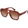 imageSOJOS Retro Trendy Polarized Aviator Sunglasses for Women Men Large Square Bold Pilot Shades SJ2385Caramel TortoiseBrown