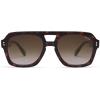 imageSOJOS Retro Trendy Polarized Aviator Sunglasses for Women Men Large Square Bold Pilot Shades SJ2385Dark TortoiseBrown