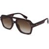 imageSOJOS Retro Trendy Polarized Aviator Sunglasses for Women Men Large Square Bold Pilot Shades SJ2385Dark TortoiseBrown