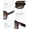 imageSOJOS Retro Trendy Polarized Aviator Sunglasses for Women Men Large Square Bold Pilot Shades SJ2385Dark TortoiseBrown