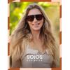 imageSOJOS Retro Trendy Polarized Aviator Sunglasses for Women Men Large Square Bold Pilot Shades SJ2385GreyBlue