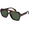 imageSOJOS Retro Trendy Polarized Aviator Sunglasses for Women Men Large Square Bold Pilot Shades SJ2385TortoiseGreen