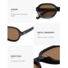imageSOJOS Retro Vintage Oval Polarized Sunglasses Womens Mens 80s 90s Trendy Round Sunnies SJ2603BlackBrown