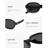 imageSOJOS Retro Vintage Oval Polarized Sunglasses Womens Mens 80s 90s Trendy Round Sunnies SJ2603BlackGrey
