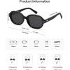 imageSOJOS Retro Vintage Oval Polarized Sunglasses Womens Mens 80s 90s Trendy Round Sunnies SJ2603BlackGrey