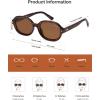 imageSOJOS Retro Vintage Oval Polarized Sunglasses Womens Mens 80s 90s Trendy Round Sunnies SJ2603Brown TortoiseBrown