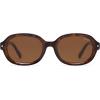 imageSOJOS Retro Vintage Oval Polarized Sunglasses Womens Mens 80s 90s Trendy Round Sunnies SJ2603Brown TortoiseBrown