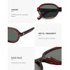imageSOJOS Retro Vintage Oval Polarized Sunglasses Womens Mens 80s 90s Trendy Round Sunnies SJ2603Redish Brown PatternGreyish Green