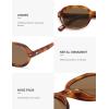 imageSOJOS Retro Vintage Oval Polarized Sunglasses Womens Mens 80s 90s Trendy Round Sunnies SJ2603Yellow TortoiseBrown