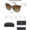 imageSOJOS Round Polarized Sunglasses for Women Men Oversized Trendy UV Protection ShadesBrownBrown