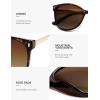 imageSOJOS Round Polarized Sunglasses for Women Men Oversized Trendy UV Protection ShadesBrownBrown