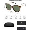 imageSOJOS Round Polarized Sunglasses for Women Men Oversized Trendy UV Protection ShadesBrownGreen