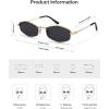 imageSOJOS Trendy Hexagonal Polarized Sunglasses for Women Men Retro Fashion Irregular Rhombus Shades UV400 Protection SJ1259Grey