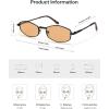 imageSOJOS Trendy Hexagonal Polarized Sunglasses for Women Men Retro Fashion Irregular Rhombus Shades UV400 Protection SJ1259Orange